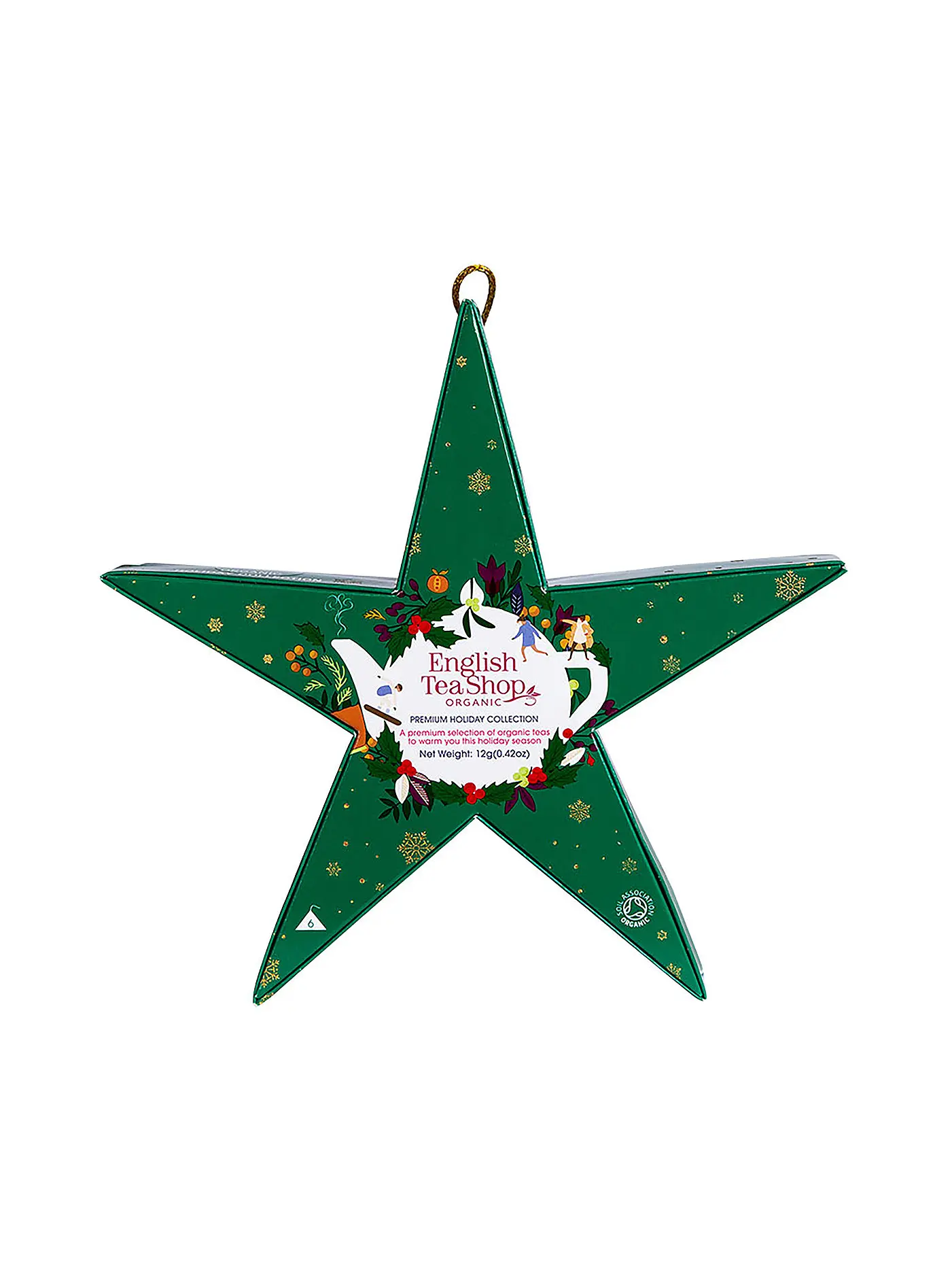 ENGLISH TEA SHOP | Tee Weihnachtssterne Green Star  6 Pyramidenbeutel | 